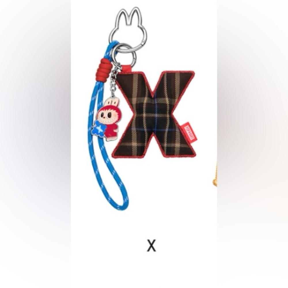 Labubu pin for love series letter X pendant